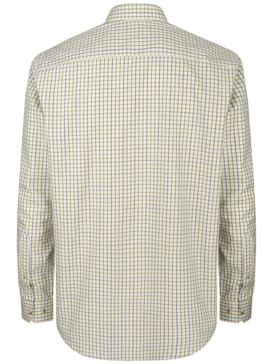 HOGGS OF FIFE Inverness Cotton Tattersall Shirt - Mens - Navy/Olive