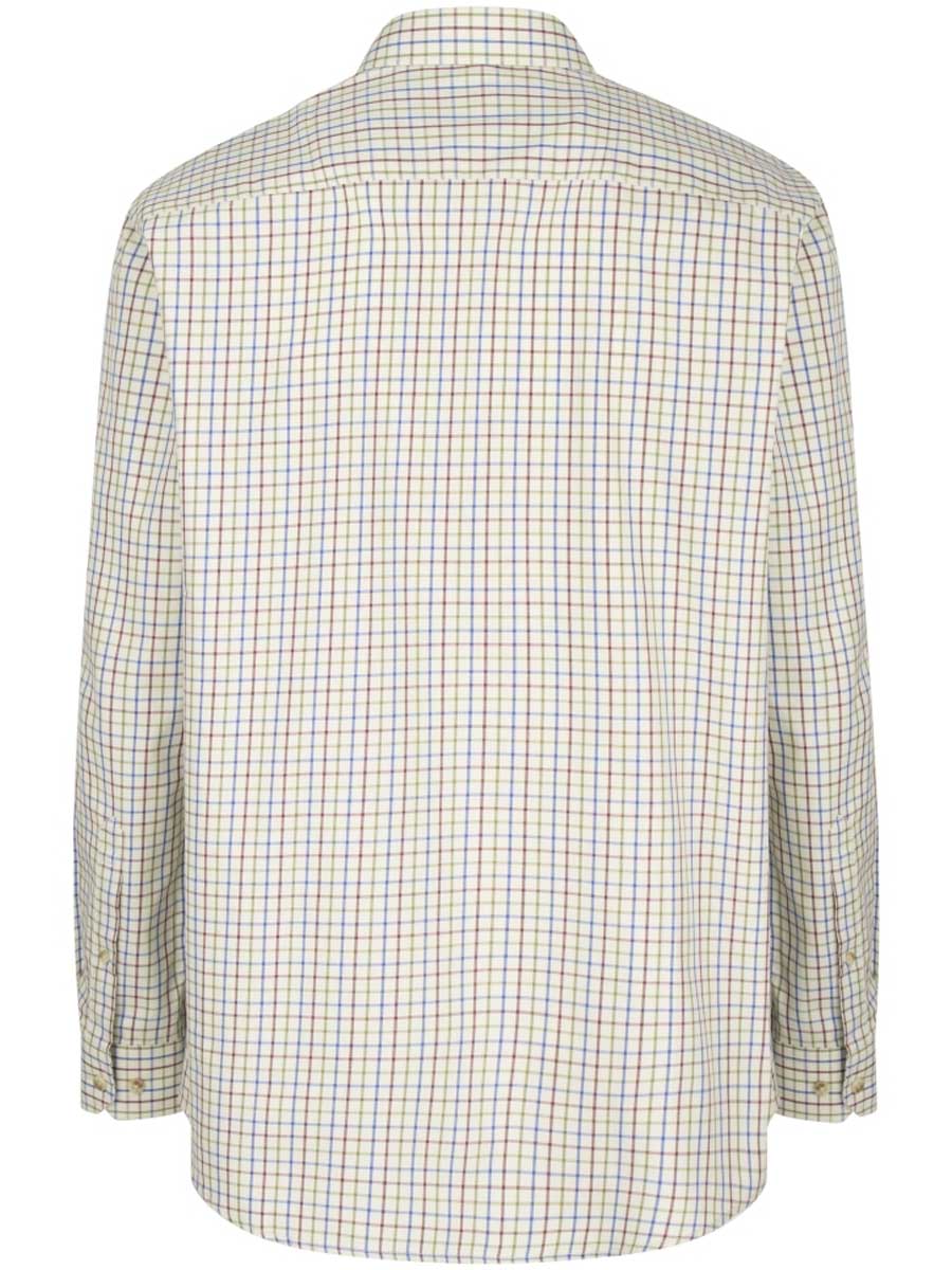 HOGGS OF FIFE Inverness Cotton Tattersall Shirt - Mens - Wine/Blue/Green