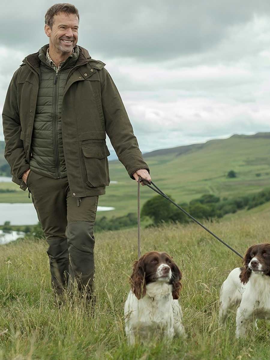 HOGGS OF FIFE Kincraig Mens Waterproof Field Jacket - Olive Green Hoggs of Fife