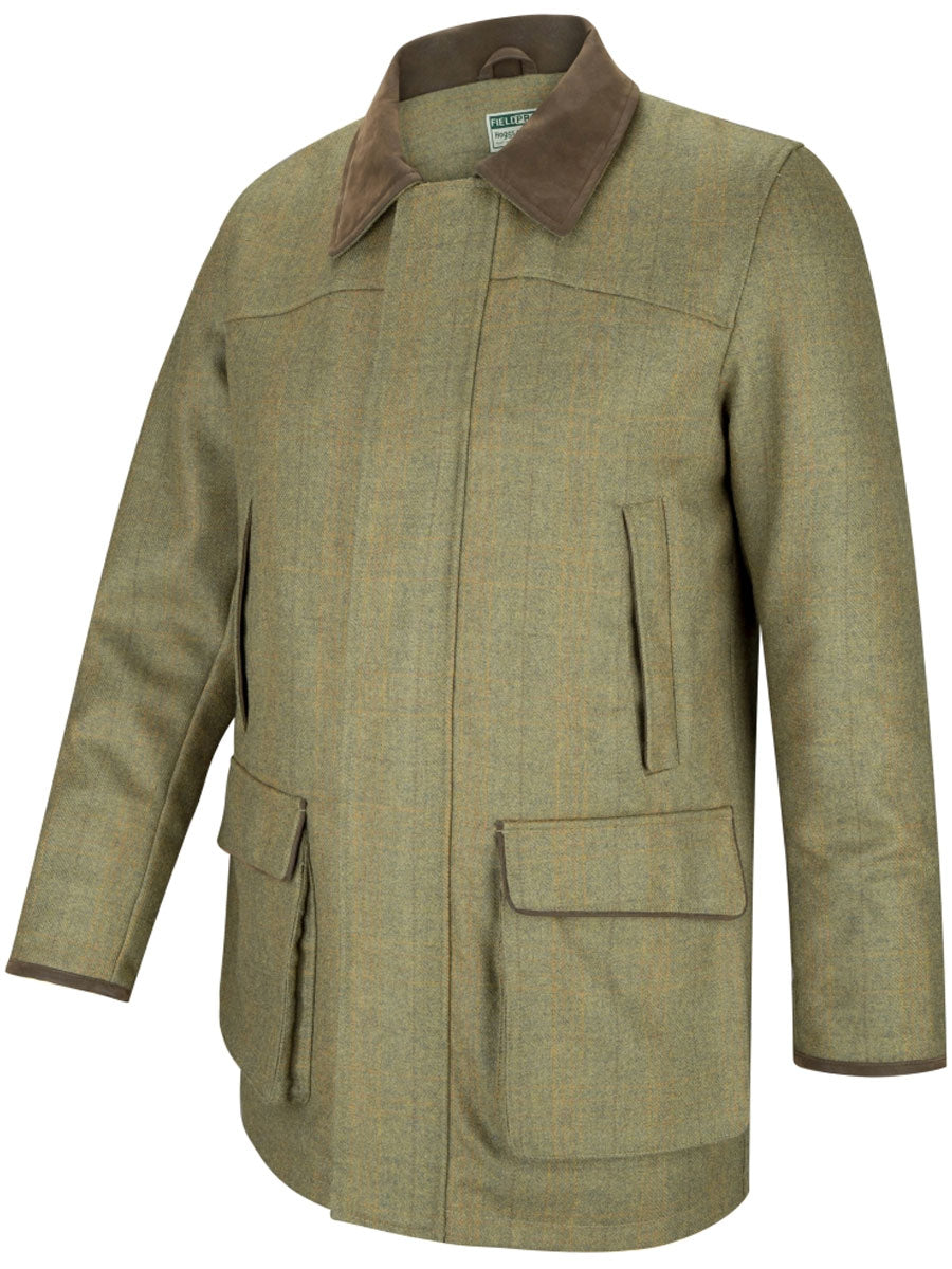 HOGGS OF FIFE Mens Kinloch Technical Tweed Field Coat - Autumn Bracken