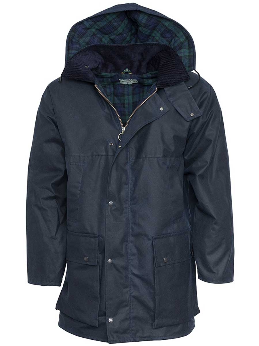 HOGGS OF FIFE Padded Wax Jacket - Men's - Navy