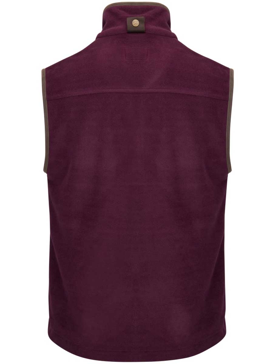 HOGGS OF FIFE Stenton Technical Fleece Gilet - Mens - Merlot