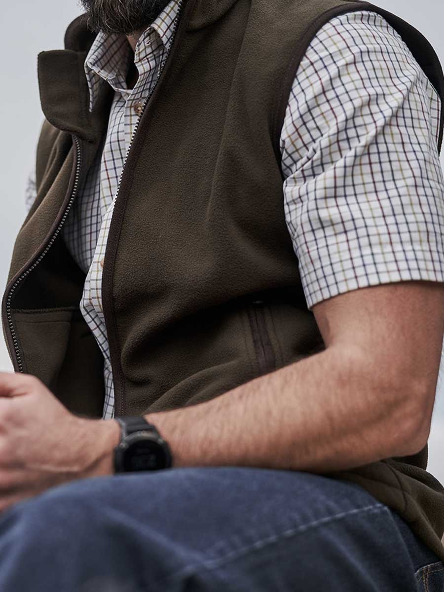 HOGGS OF FIFE Woodhall Fleece Gilet - Green