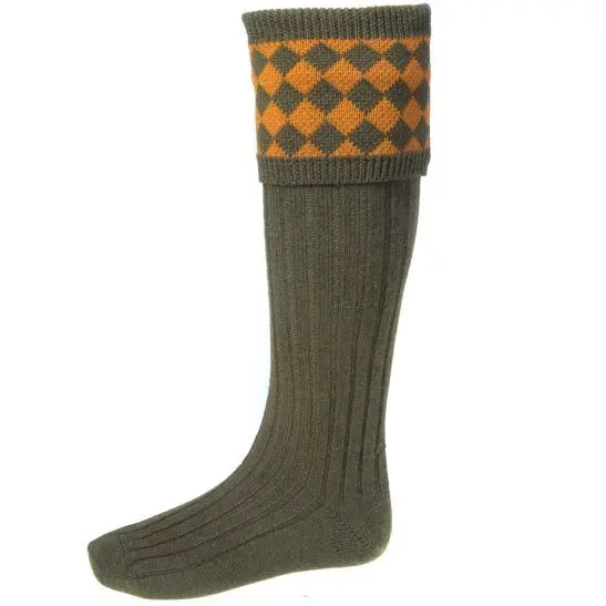 House Of Cheviot Chessboard Shooting Socks