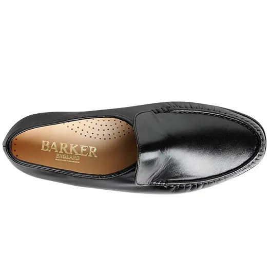 40% OFF BARKER Laurence Shoes - Mens Moccasins - Black Kid Size UK 8 Barker Shoes