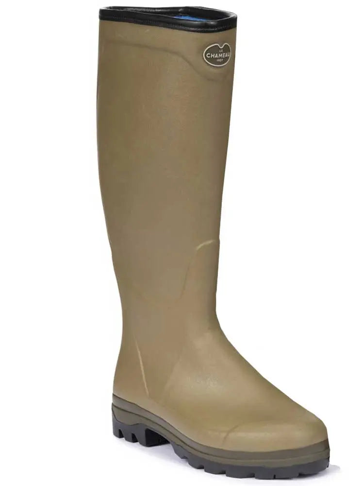 LE CHAMEAU Country Cross Boots - Mens Neoprene - Iconic Green Le Chameau