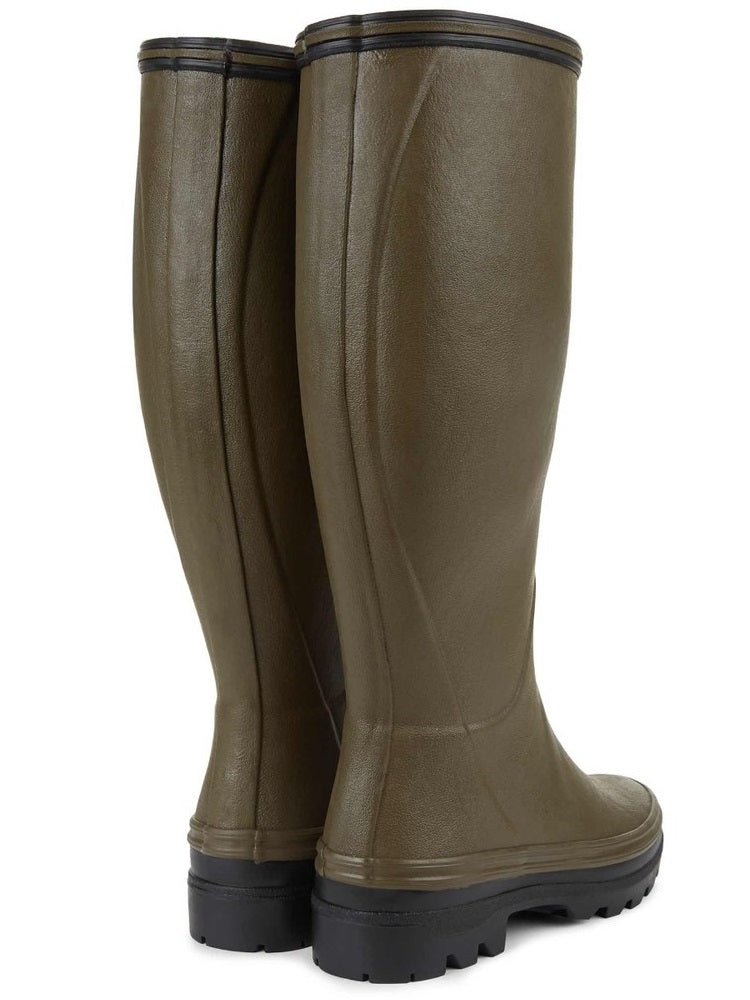 LE CHAMEAU Giverny Wellington Boots - Ladies Jersey Lined - Dark Green Le Chameau