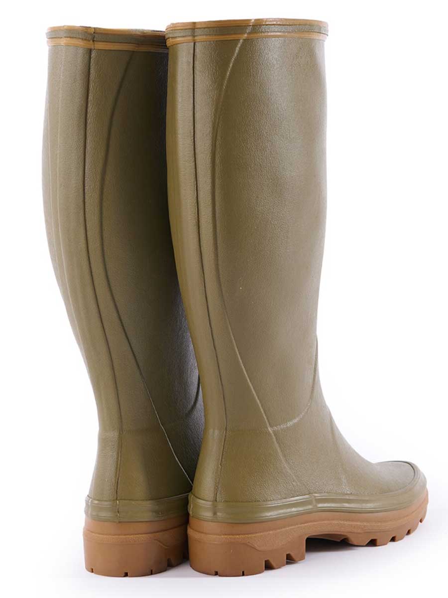 LE CHAMEAU Giverny Wellington Boots - Ladies Jersey Lined - Vert Vierzon