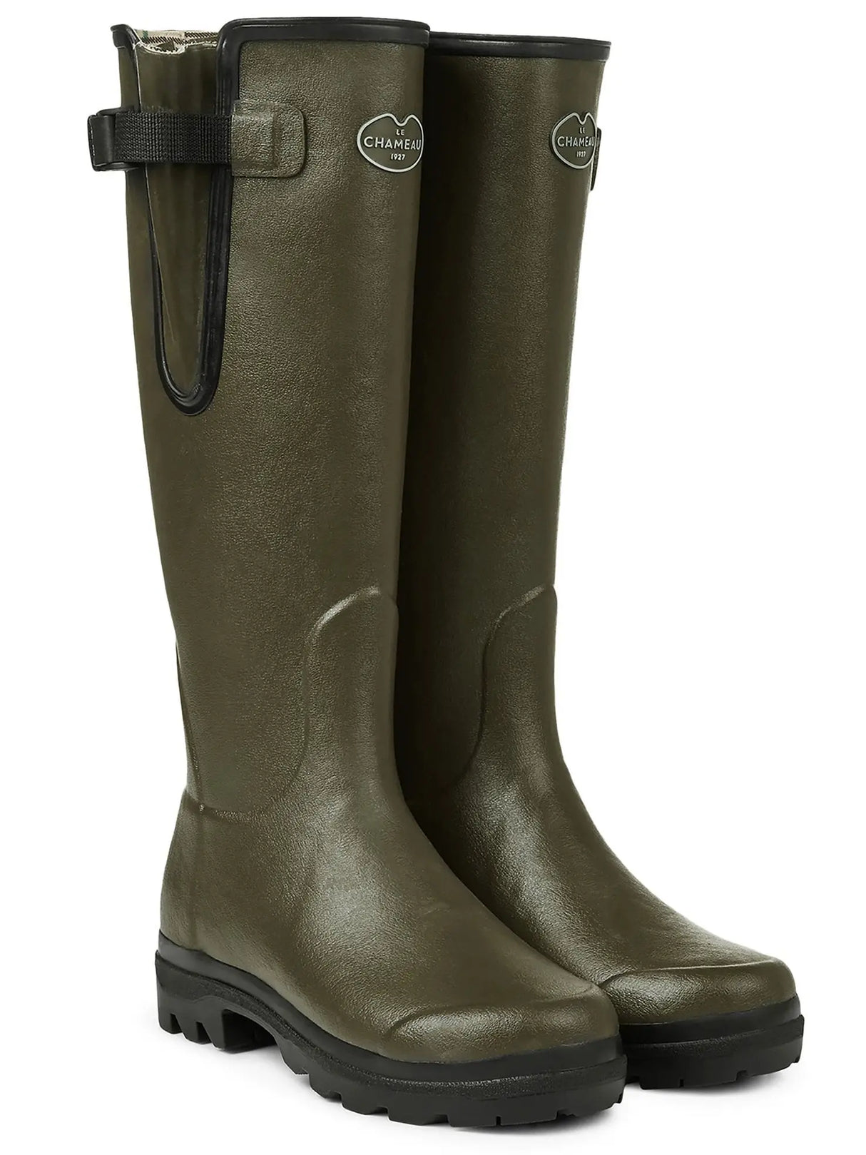 LE CHAMEAU Vierzon Boots - Ladies Jersey Lined - Dark Green Le Chameau