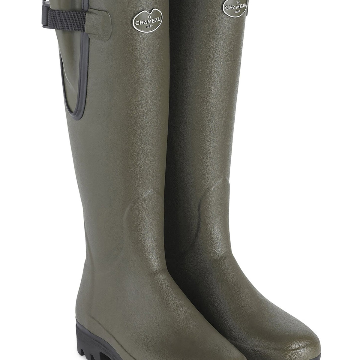 Stivali Da Caccia Donna Le Chameau Vierzonord, Foderati In Neoprene, Colore Verde Vierzon, Made In France - 2