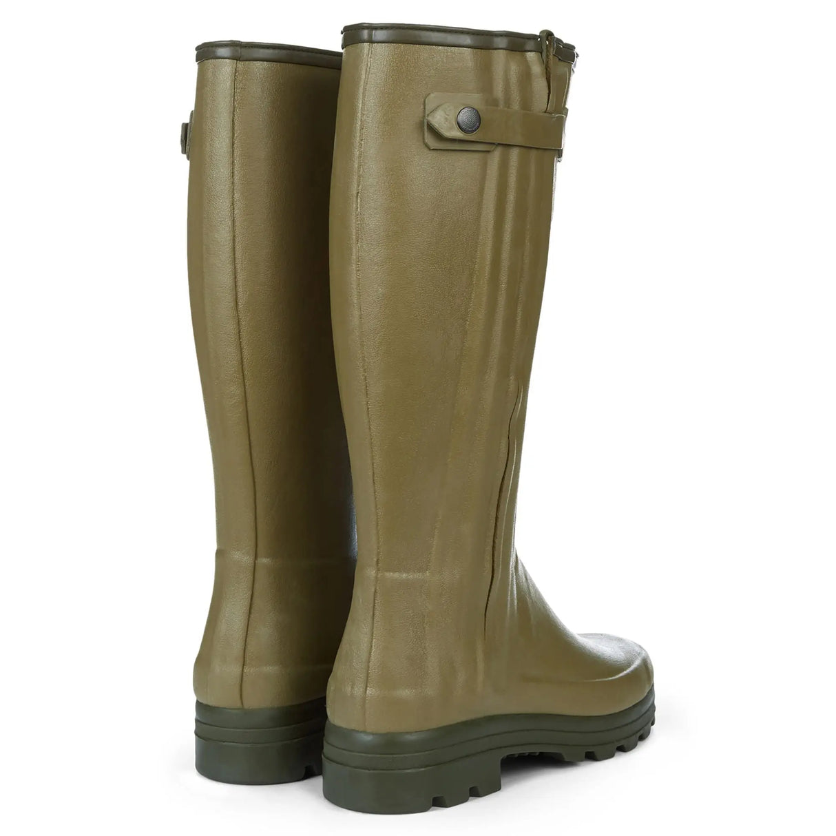 LE CHAMEAU Chasseur Boots - Mens Neoprene Lined Full Zip - Iconic Green Le Chameau
