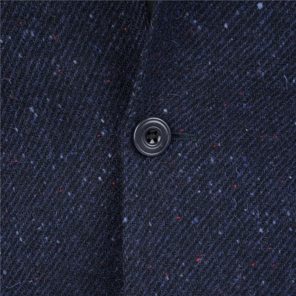 MAGEE Donegal Tweed Jacket - Mens Finn Tailored Fit - Navy Salt & Pepper Magee