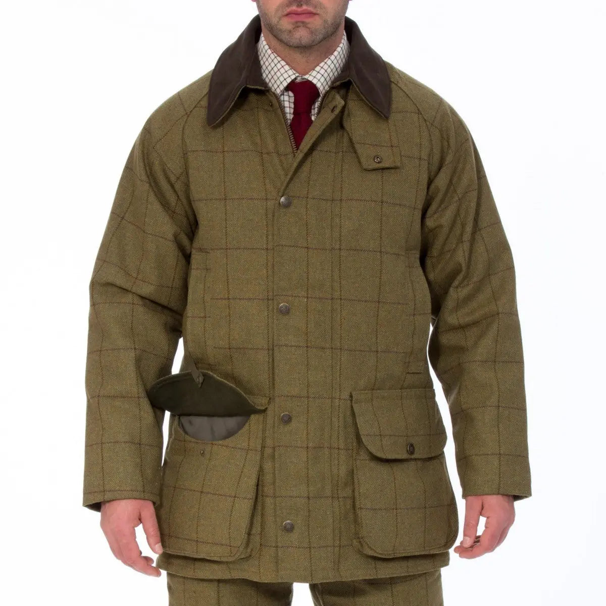 ALAN PAINE Rutland Mens Waterproof Shooting Coat - Lichen Alan Paine