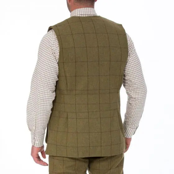 ALAN PAINE Rutland Mens Shooting Waistcoat - Lichen Alan Paine