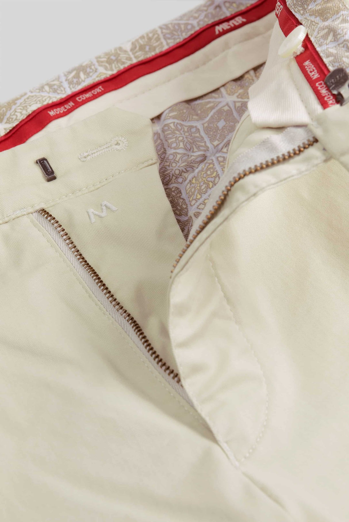 MEYER Roma Trousers - 3001 Light-Weight Cotton Chinos - Beige Meyer