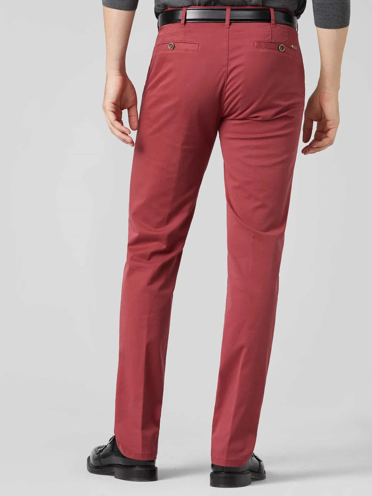 MEYER Roma Trousers - 3001 Light-Weight Cotton Chinos - Red Meyer