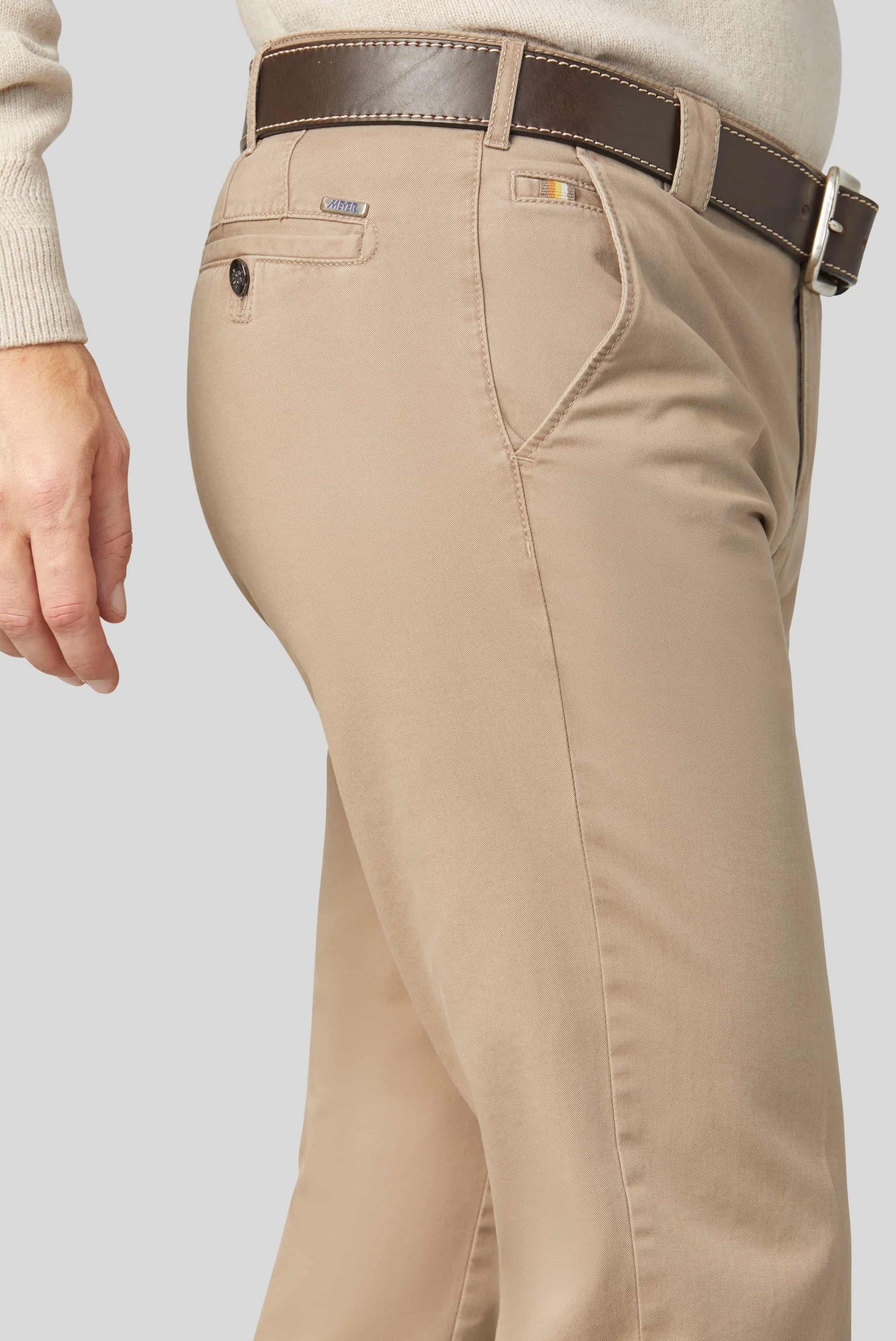 MEYER Roma Trousers - 316 Luxury Cotton Chinos - Beige Meyer