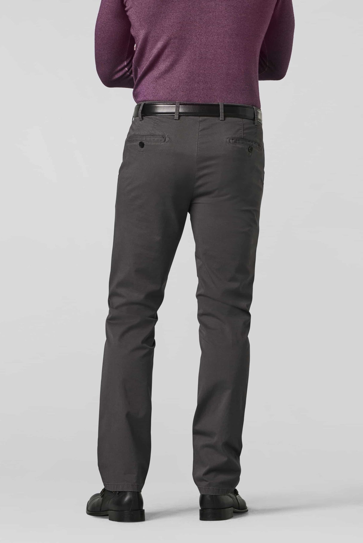 MEYER Roma Trousers - 316 Luxury Cotton Chinos - Charcoal Meyer