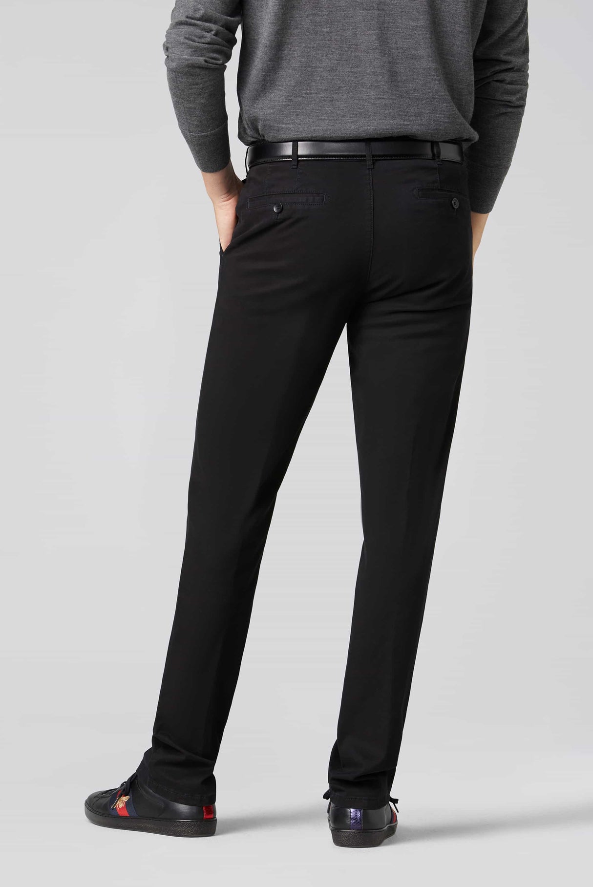 MEYER Roma Trousers - 316 Luxury Cotton Chinos - Black Meyer