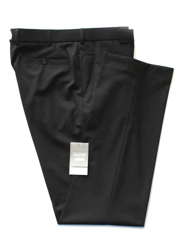 Meyer Black Tropical Wool-Mix Trousers - Roma 344
