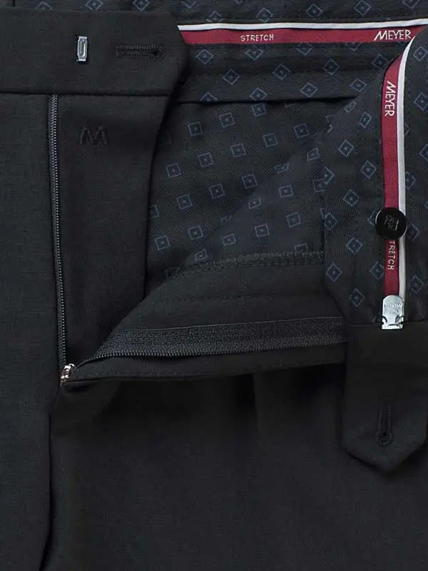 Meyer Tropical Wool-Mix Trousers - Roma 344 - Charcoal