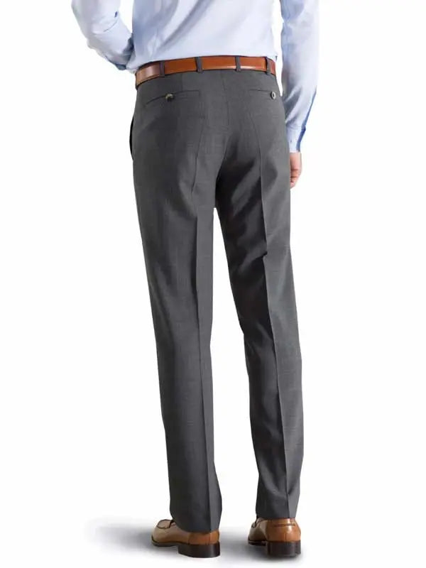 Meyer Tropical Wool-Mix Trousers - Roma 344 - Mid-Grey