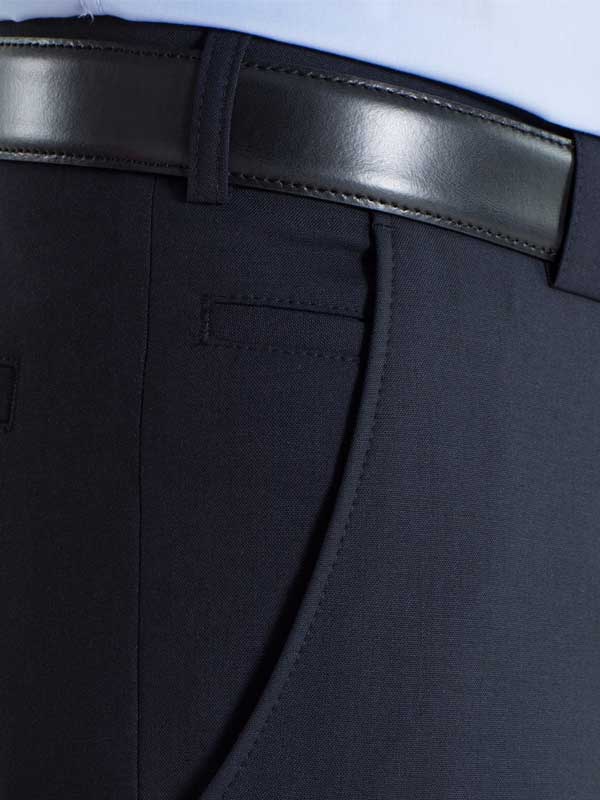 Meyer Tropical Wool-Mix Trousers - Roma 344 - Navy