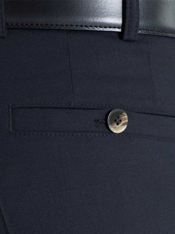 Meyer Tropical Wool-Mix Trousers - Roma 344 - Navy