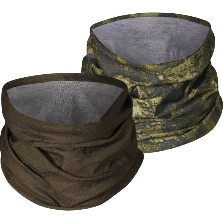 SEELAND Neck Gaiter - 2-Pack - Pine Green & InVis Green Seeland