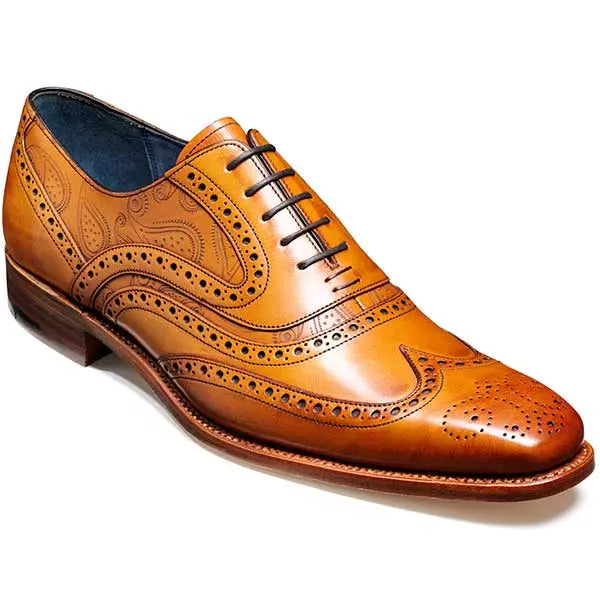 NEW!! Barker Shoes - McClean - Cedar Calf & Paisley Laser