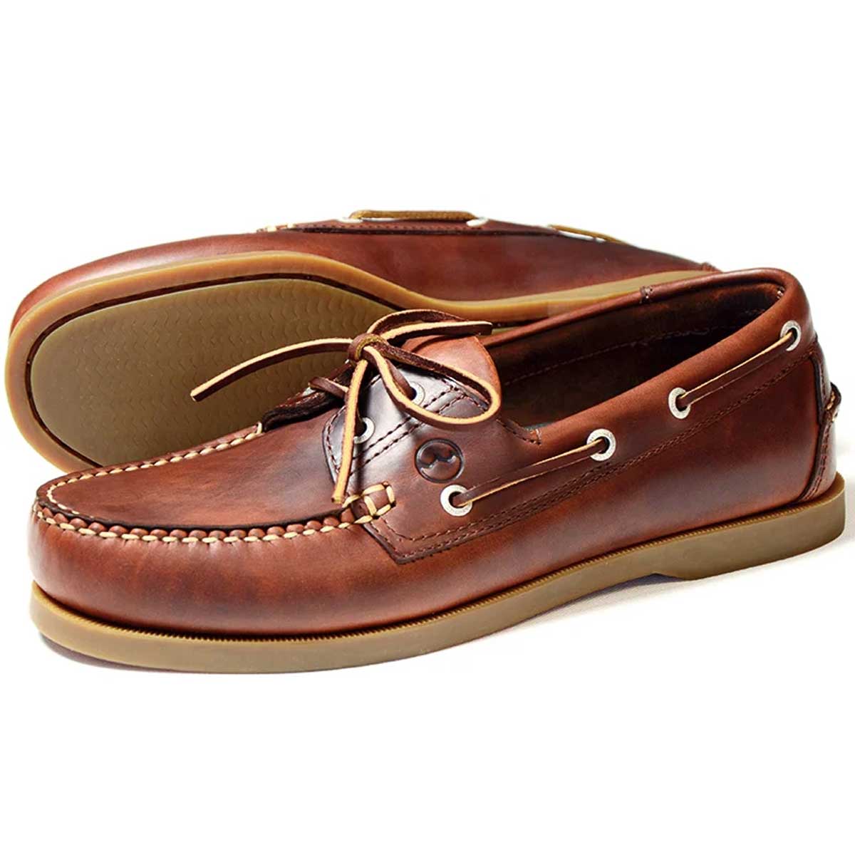ORCA BAY Ladies Creek Leather Deck Shoes - Saddle