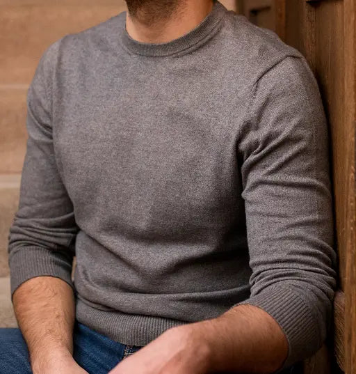 Orlo Vivo Mens Luxury Crew Neck Sweater - Tailored Fit - 6 Colour Options Orlo Vivo
