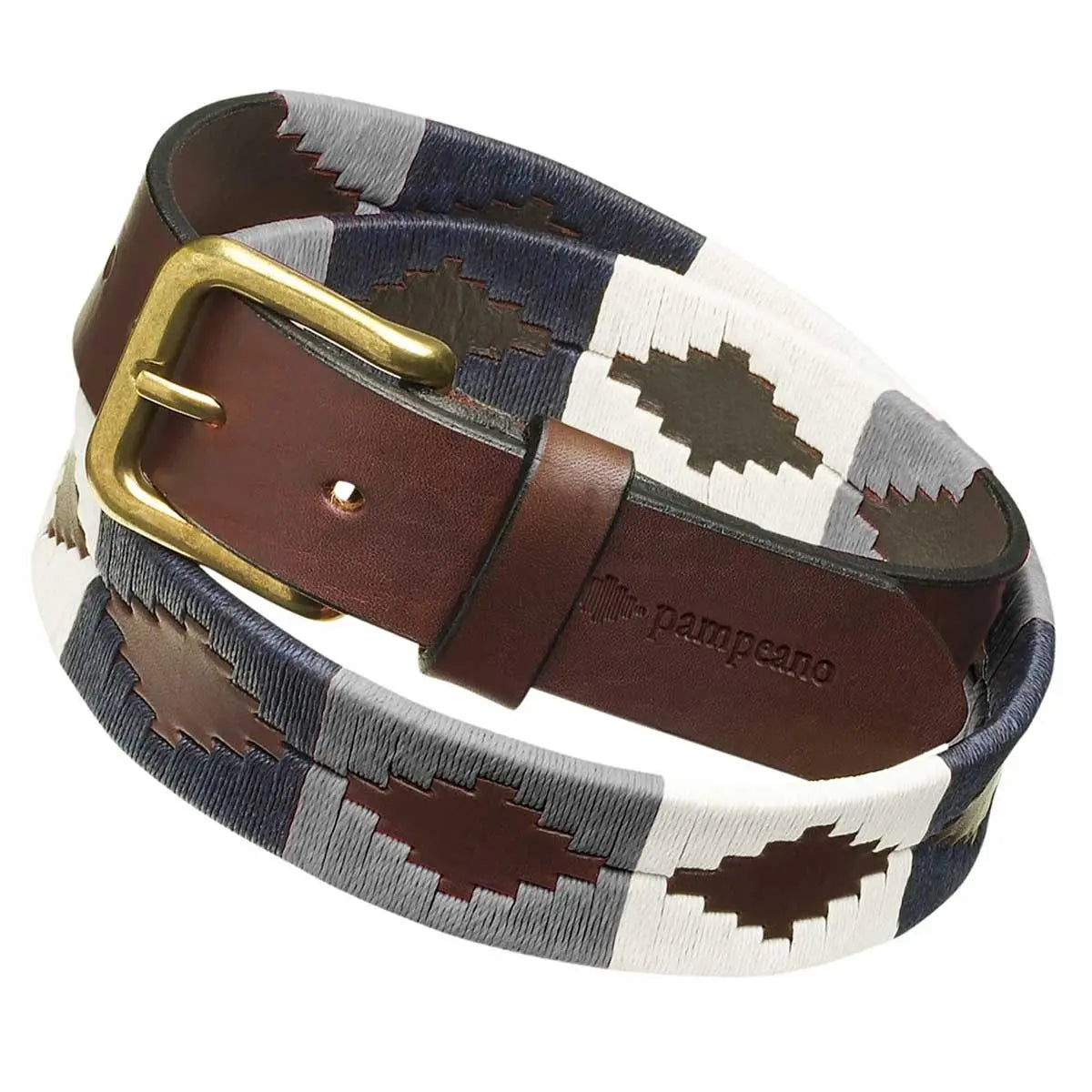PAMPEANO Polo Belt - Roca - Navy Grey & White