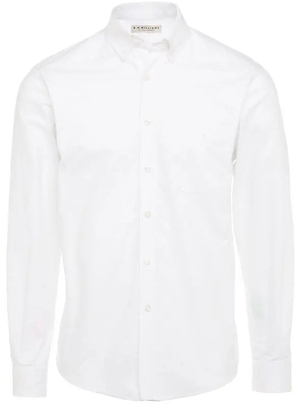 RM Williams - Collins Oxford Shirt - White Button DownRM WILLIAMS Collins Oxford Button Down Shirt - Men's - White