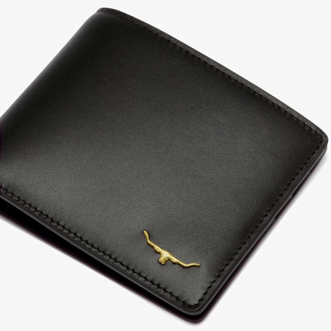 RM WILLIAMS Bi-Fold Wallet - Men's City Slim Leather - Black RM Williams