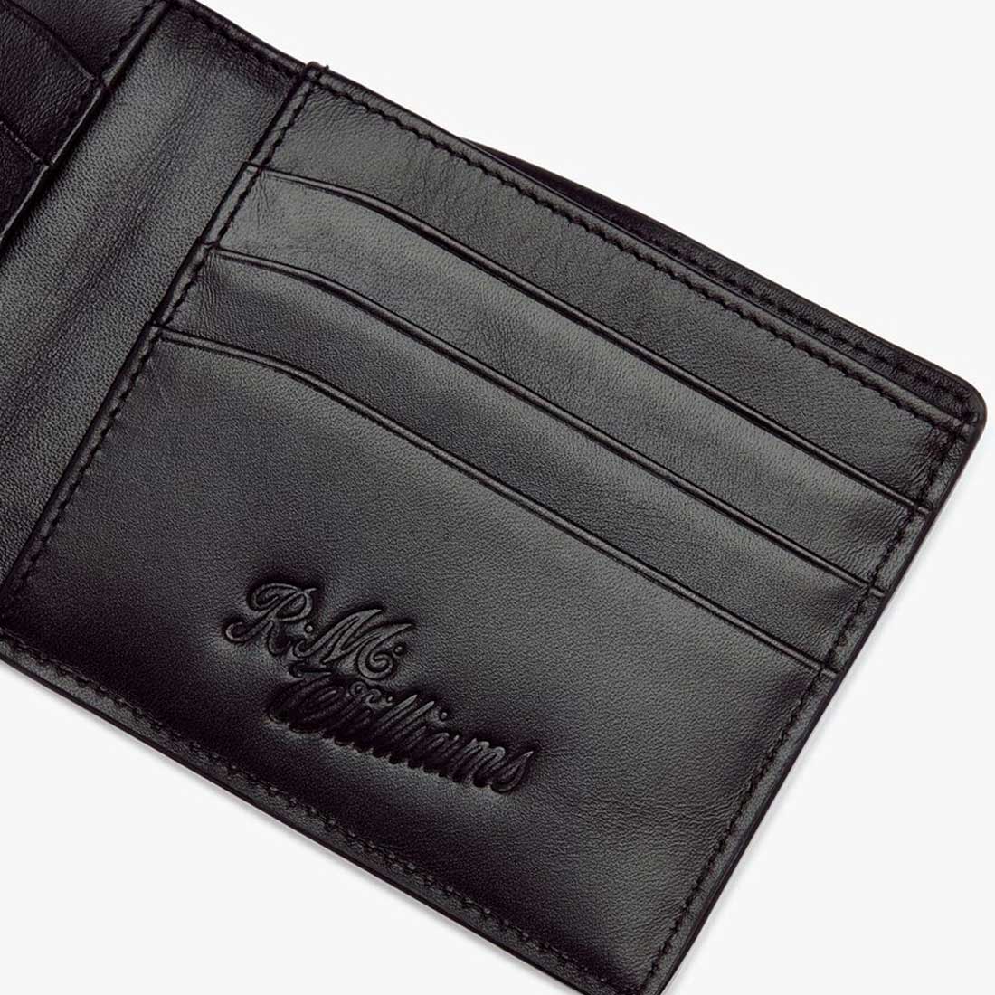 RM WILLIAMS Bi-Fold Wallet - Men's City Slim Leather - Black RM Williams