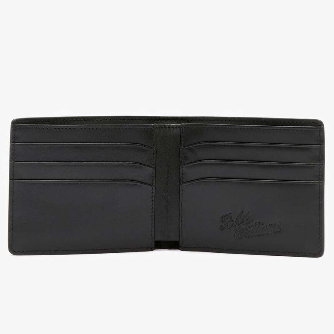 RM WILLIAMS Bi-Fold Wallet - Men's City Slim Leather - Black RM Williams