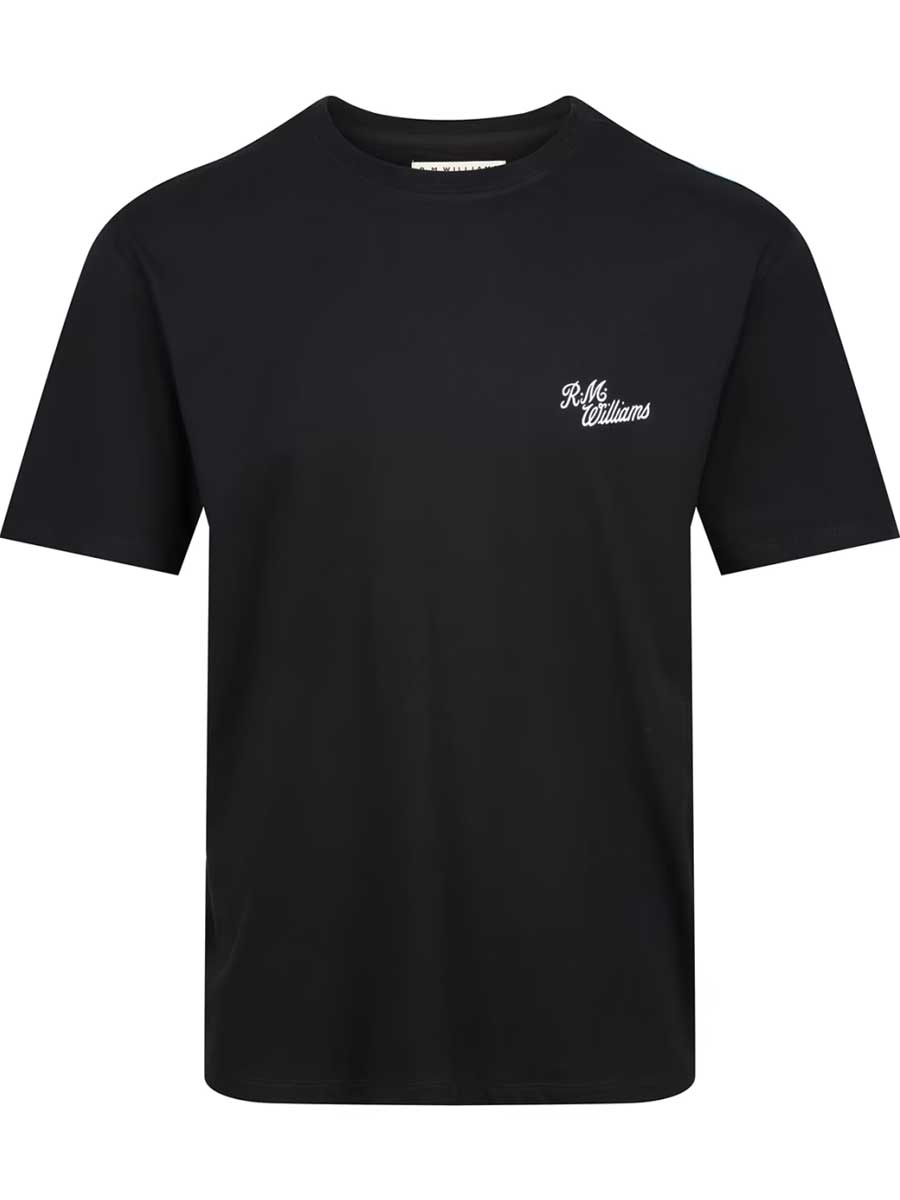 RM WILLIAMS Byron T-Shirt - Men's Crew Neck - Black