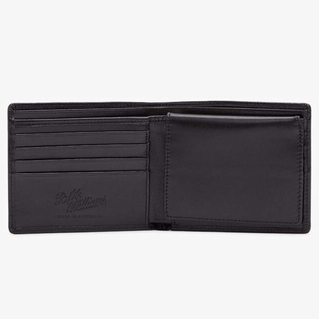 RM WILLIAMS Tri Fold Wallet - Mens Yearling Leather - Black RM Williams