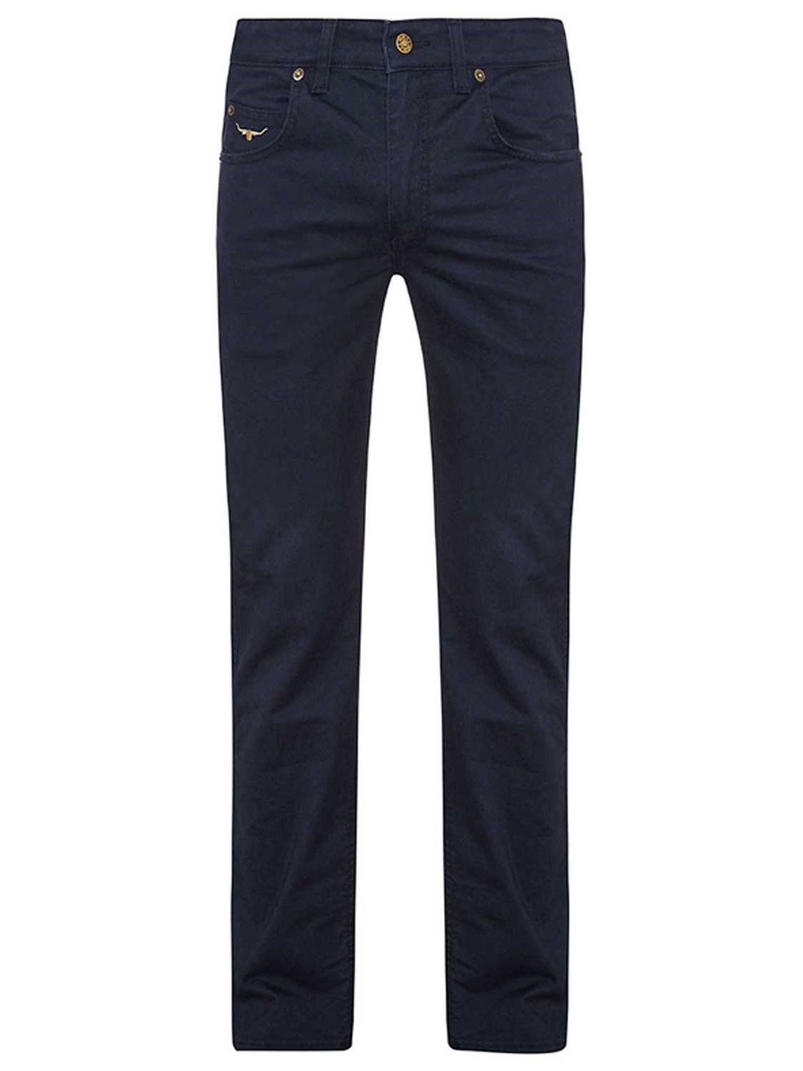 RM WILLIAMS Chinos - Men's Linesman Drill Cotton Slim-Fit - Navy