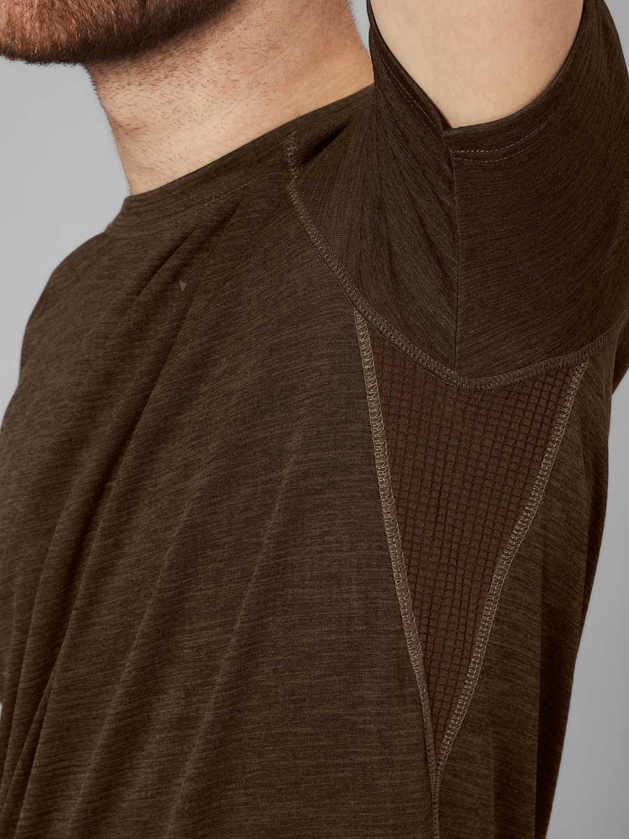 SEELAND Active Short Sleeve T-shirt - Mens - Demitasse Brown Seeland