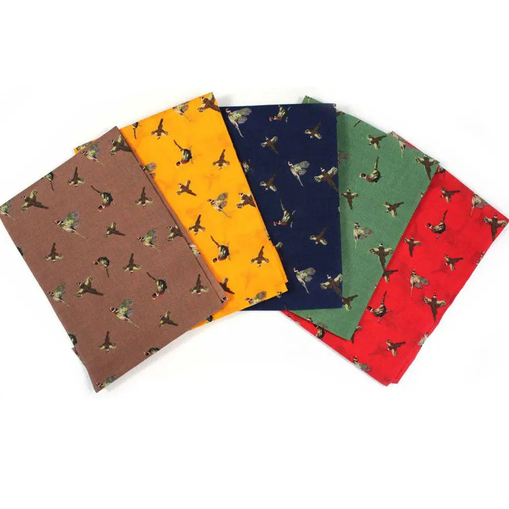 Soprano - 5 Cotton Hankies Gift Set - Pheasants