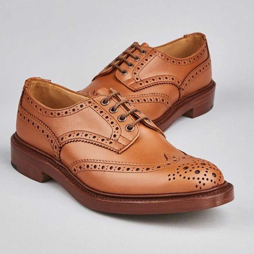 Tricker's Bourton Brogues - Dainite Sole C Shade Tan