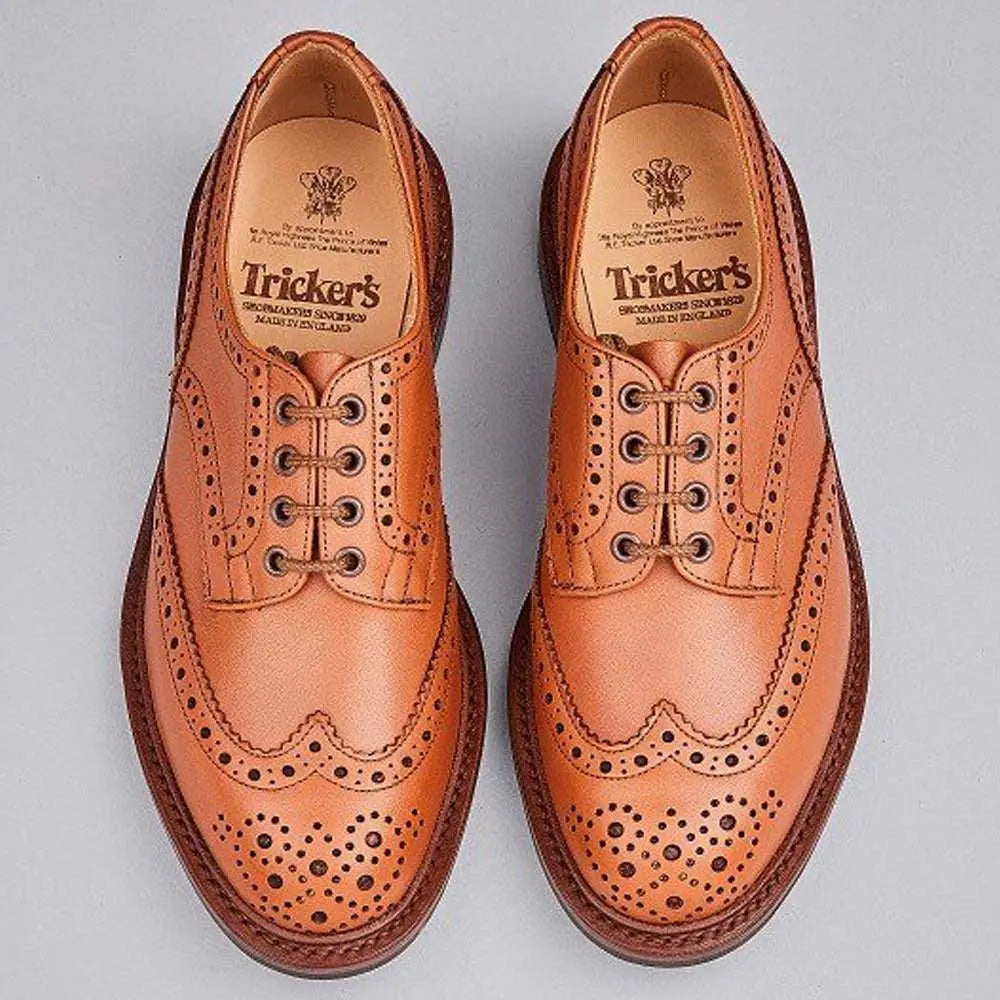 Tricker's Bourton Brogues - Dainite Sole C Shade Tan