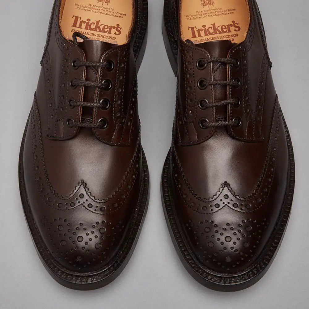 Tricker's Bourton Country Brogues - Espresso Burnished