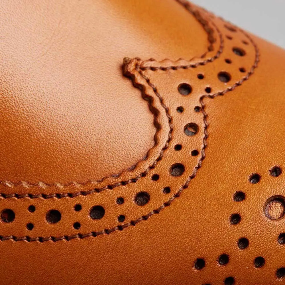 TRICKER'S Bourton Shoes - Mens Dainite or Leather Sole - Acorn Antique Tricker's