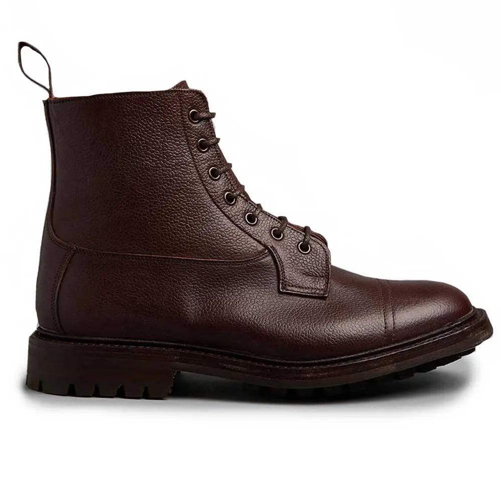 Tricker's Grassmere Country Boots - Commando Sole Brown Zug Grain