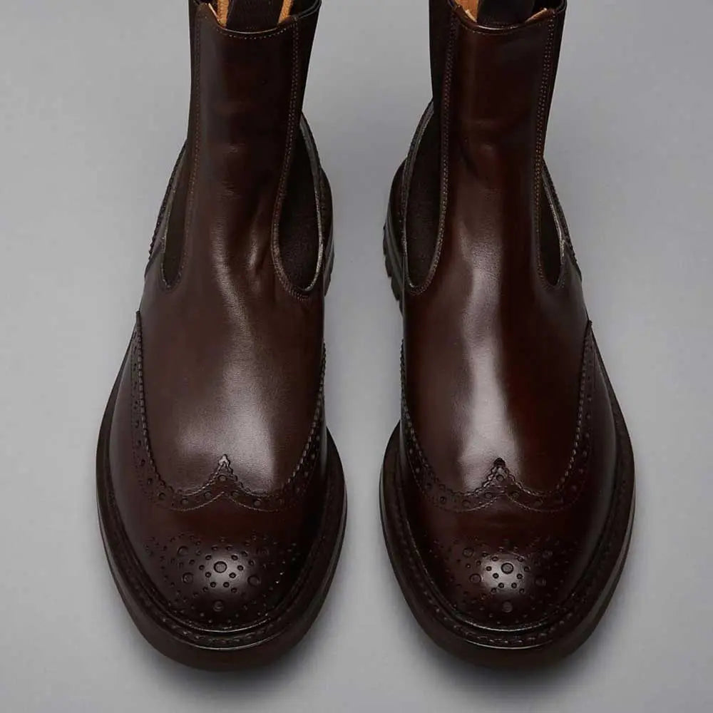 TRICKER'S Henry Boots - Mens Commando Sole - Espresso Tricker's