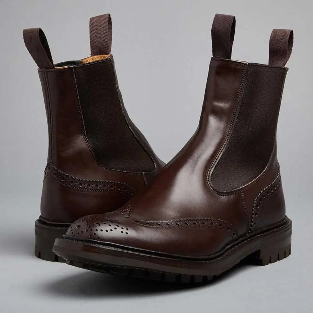 TRICKER'S Henry Boots - Mens Commando Sole - Espresso Tricker's