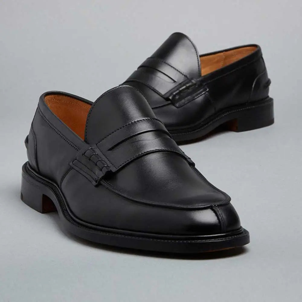 Tricker's James Penny Loafers - Black Calf
